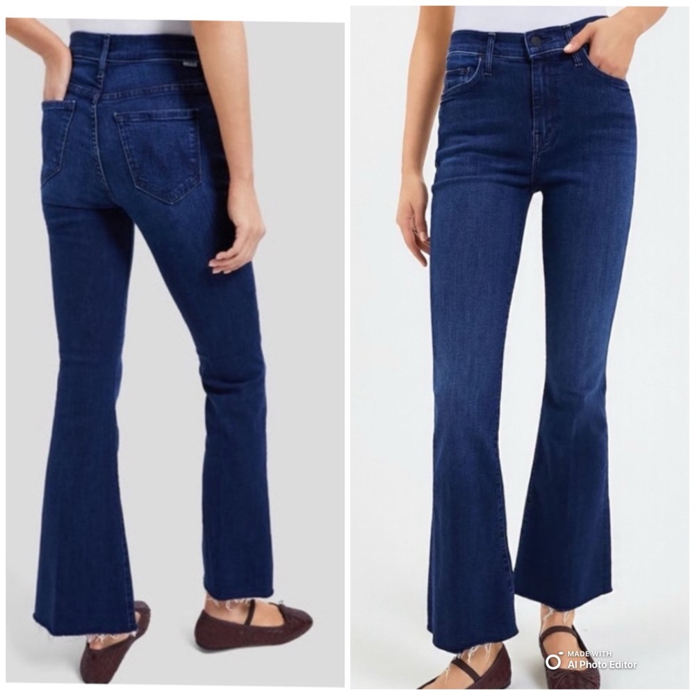 MOTHER Women's Flare Jeans in Dark Blue